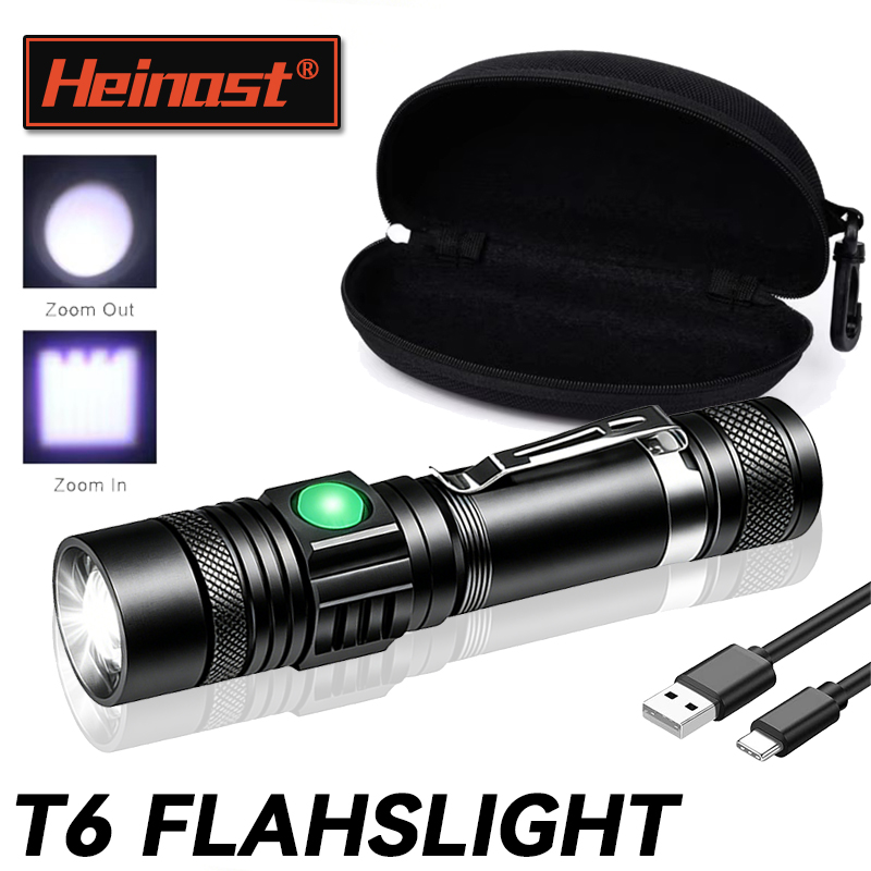 Outdoor Adventure Hunt - Latarka LED T6 z możliwością ładowania,