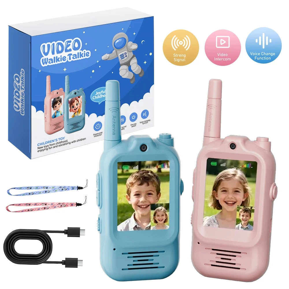 Outdoor Adventure Toys For Kids - 2 szt. Dziecięce radiotelefony wideo, ładowalne,